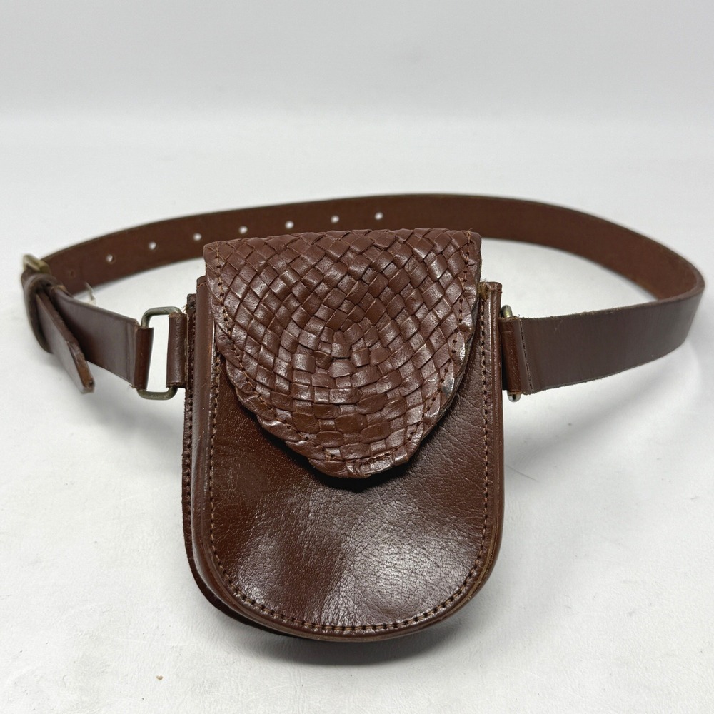 Leather Brown Belt Purse Pocket Festival Medieval Ren Faire Period Purse 27-36"